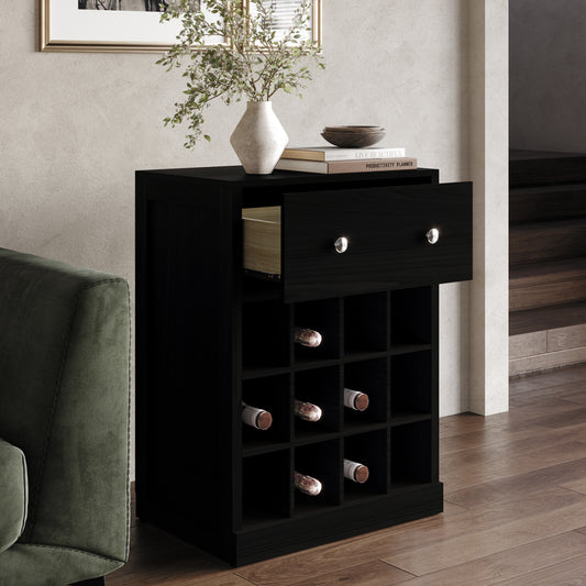 Sienna Drawer Cabinet with Wine Rack