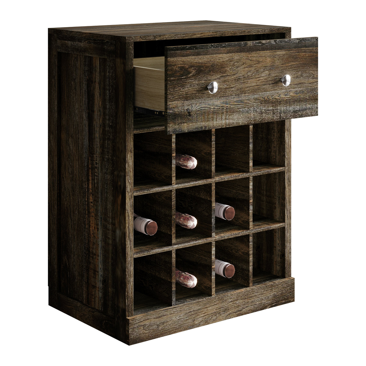 Sienna Drawer Cabinet with Wine Rack