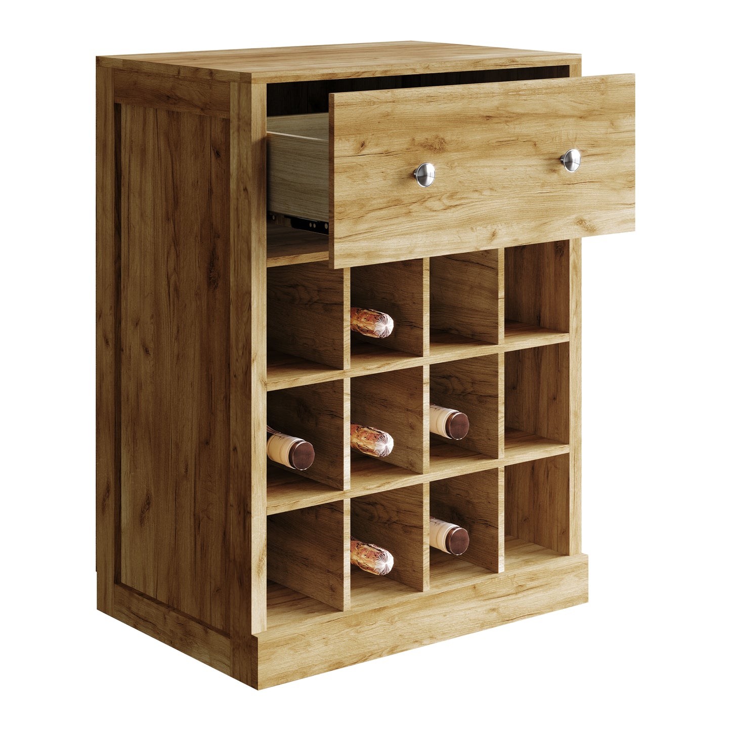 Sienna Drawer Cabinet with Wine Rack