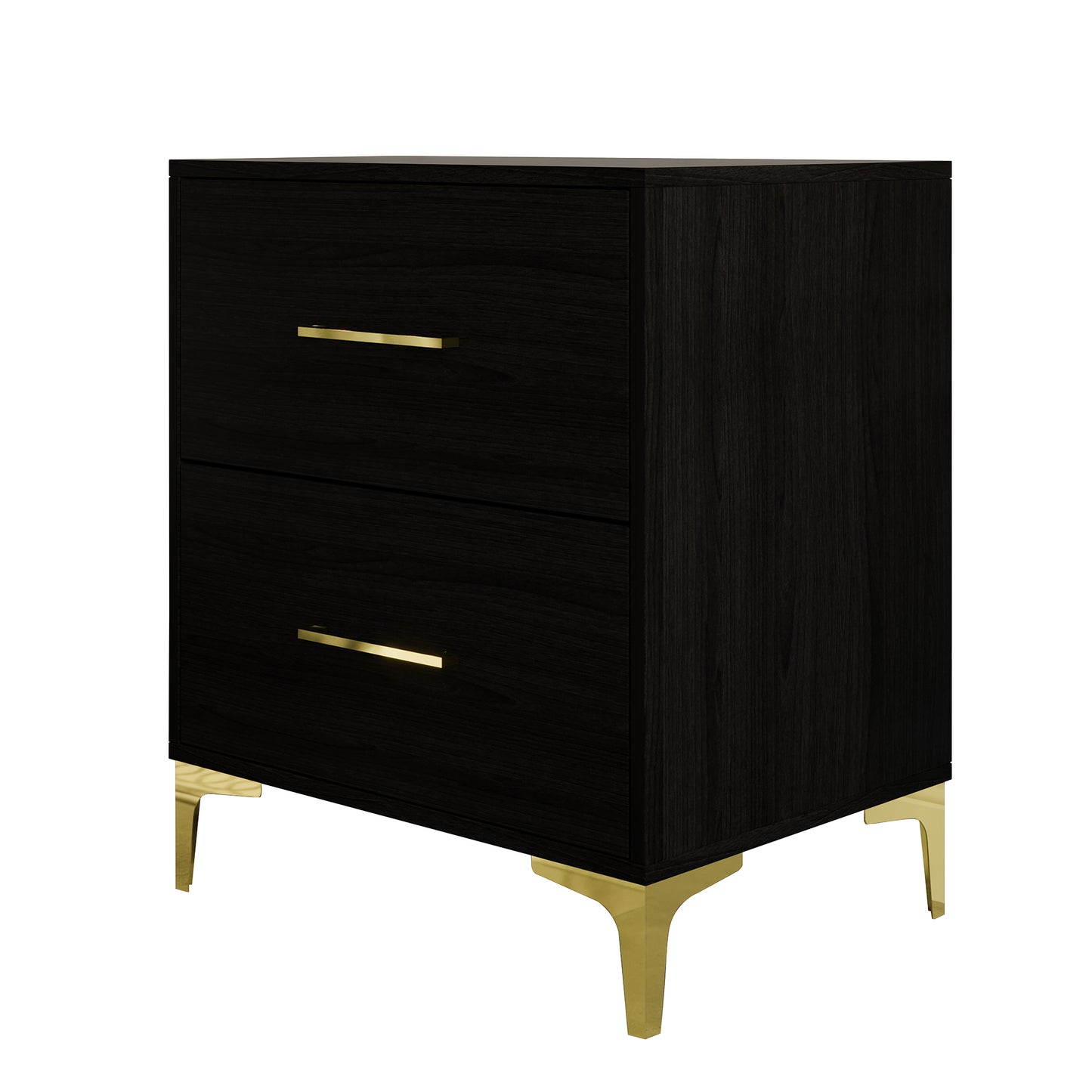 Lausyn 3 Piece Bedroom Nightstands Set Velvet Upholstered Bed