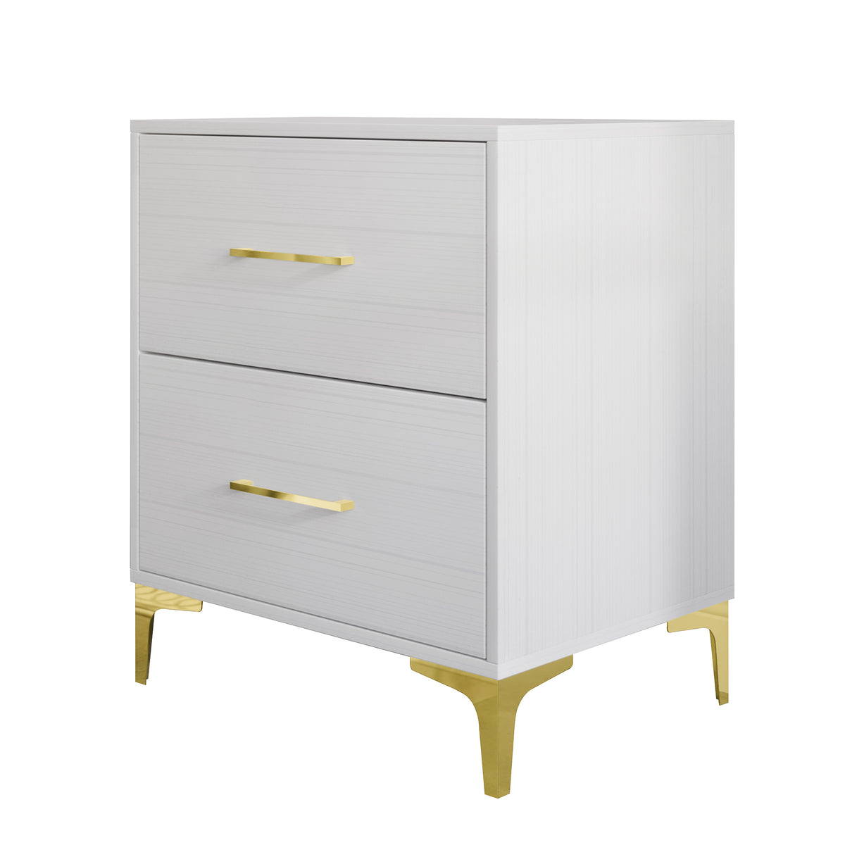 Lausyn 3 Piece Bedroom Nightstands Set Velvet Upholstered Bed