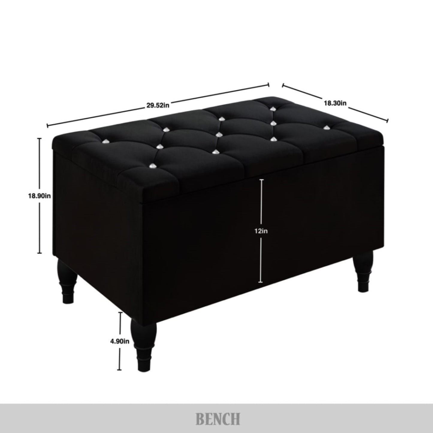 Falaq 2 Piece Bedroom Bench Set Velvet Wingback Upholstered Bed