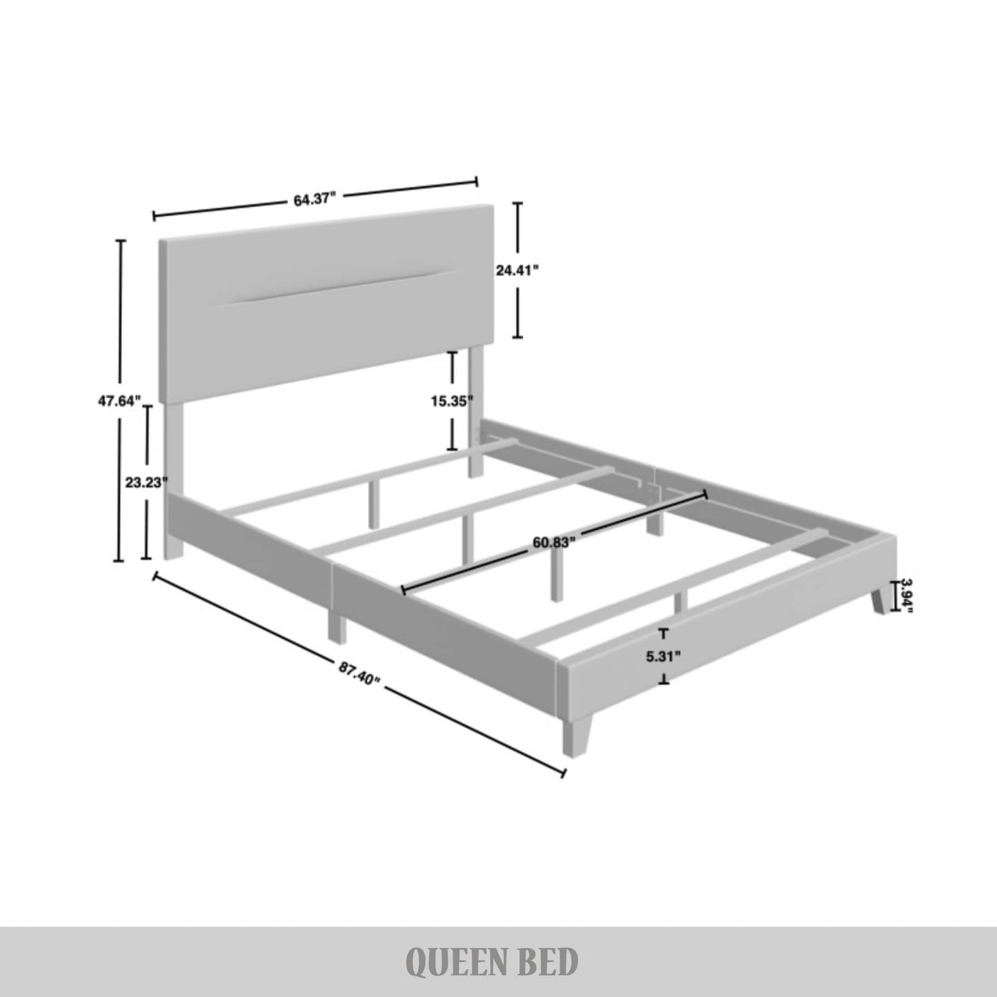 Emery Clean Linen Upholstered Bed