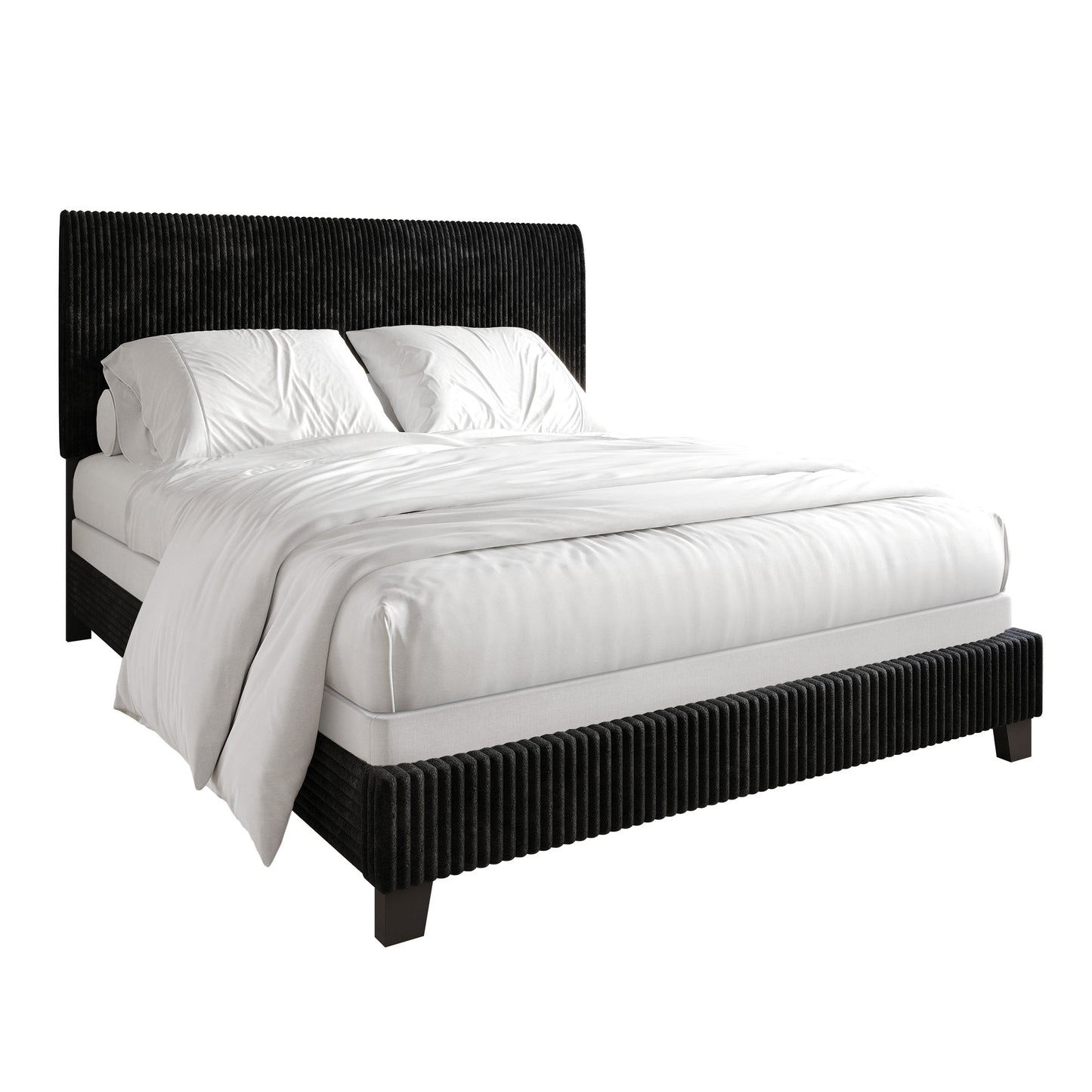 Pravesh and Chic Velvet Upholstered Bed