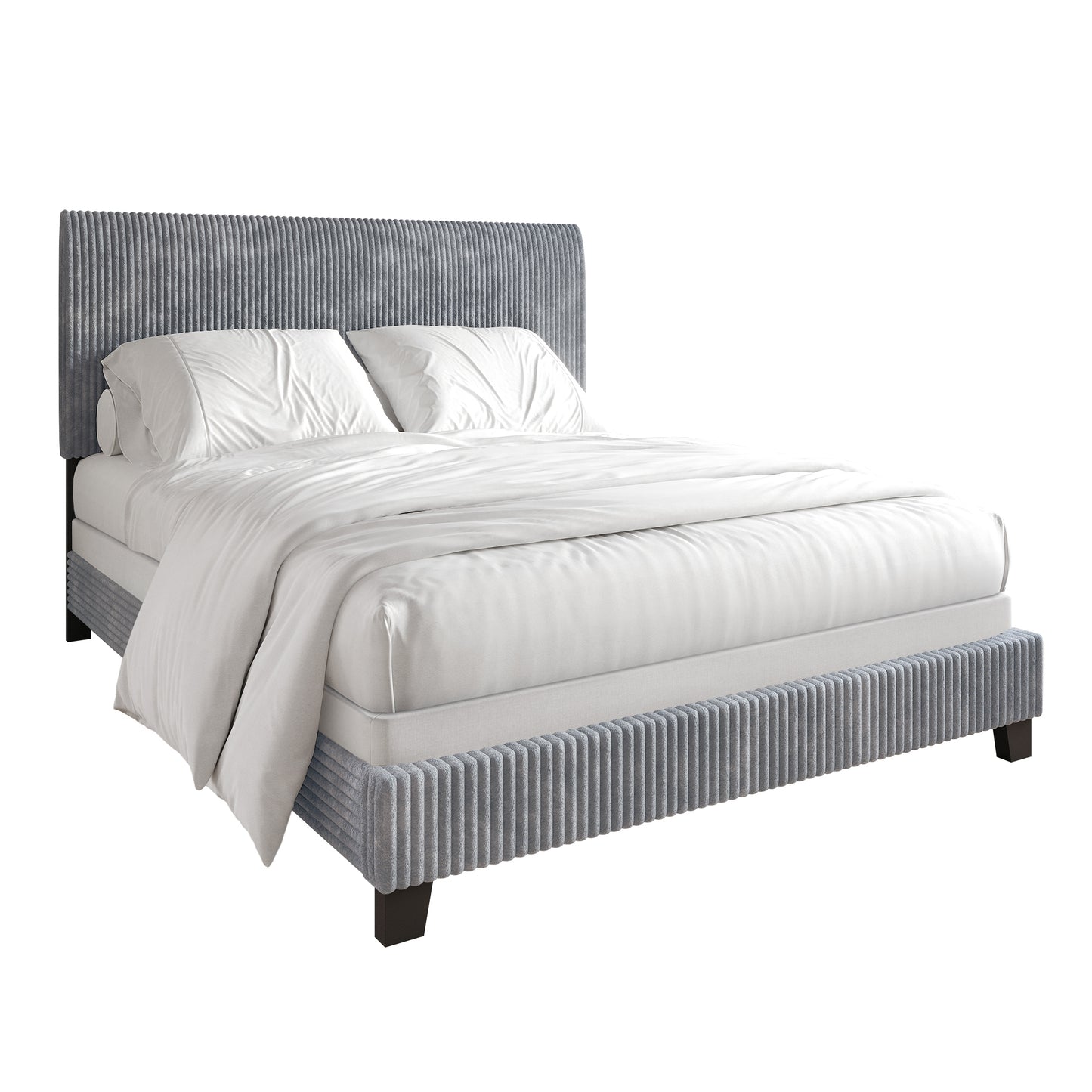 Pravesh and Chic Velvet Upholstered Bed