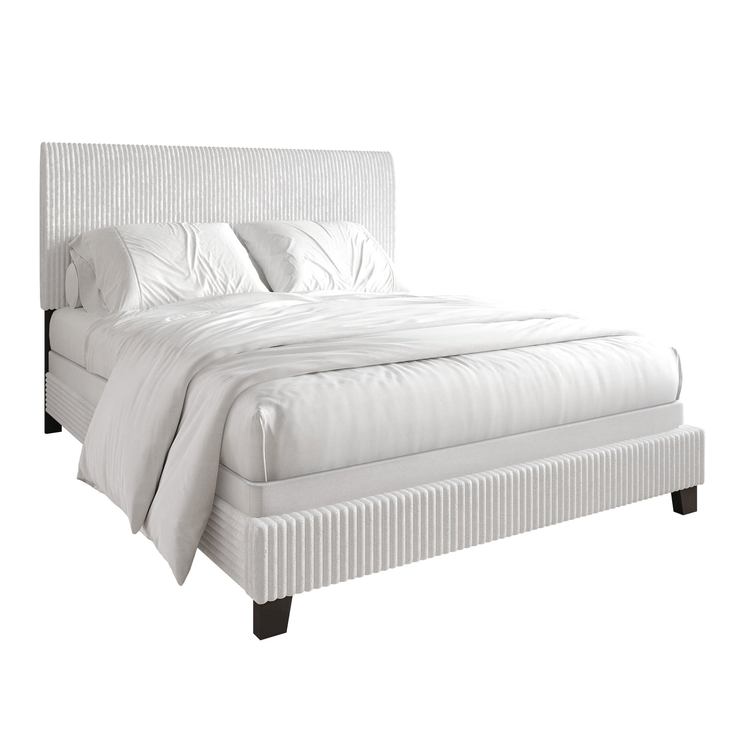Pravesh and Chic Velvet Upholstered Bed