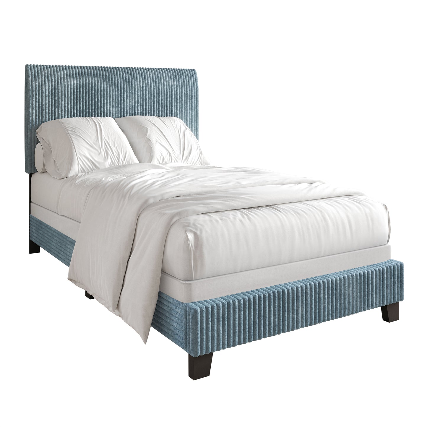 Pravesh and Chic Velvet Upholstered Bed
