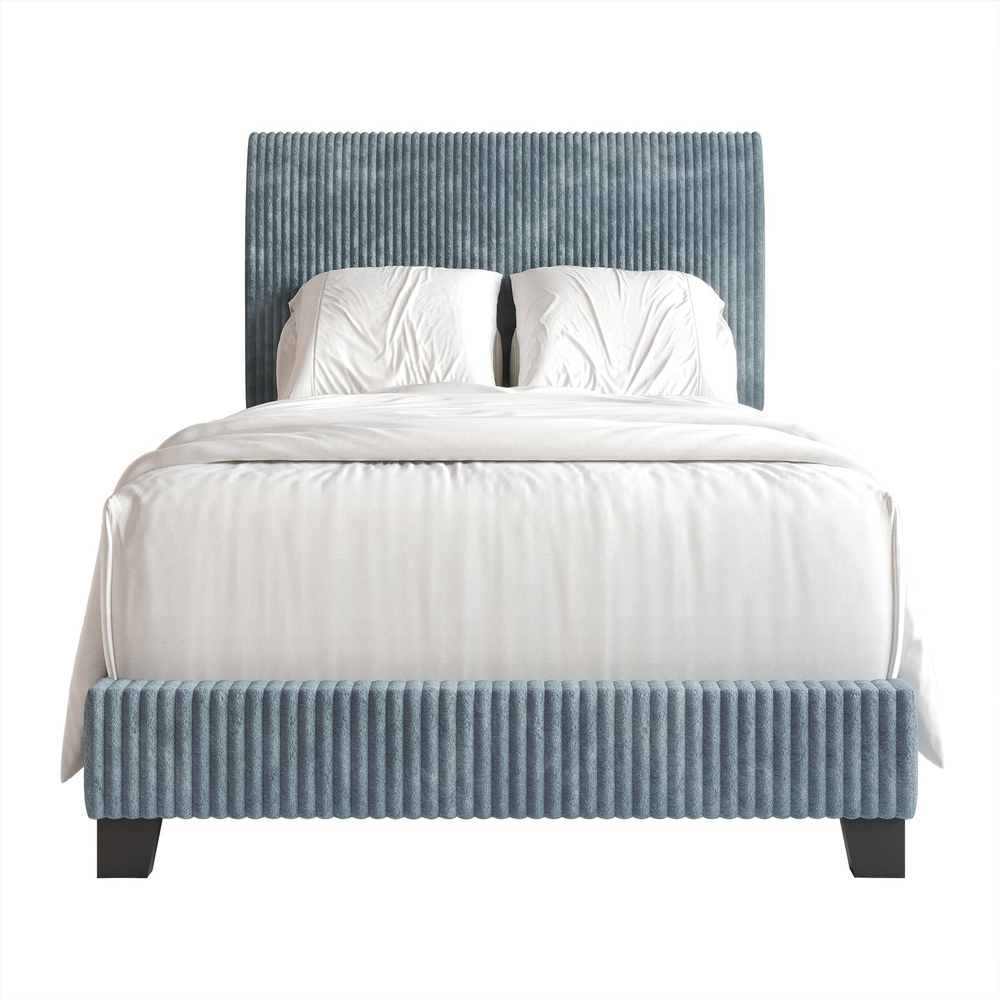 Pravesh and Chic Velvet Upholstered Bed