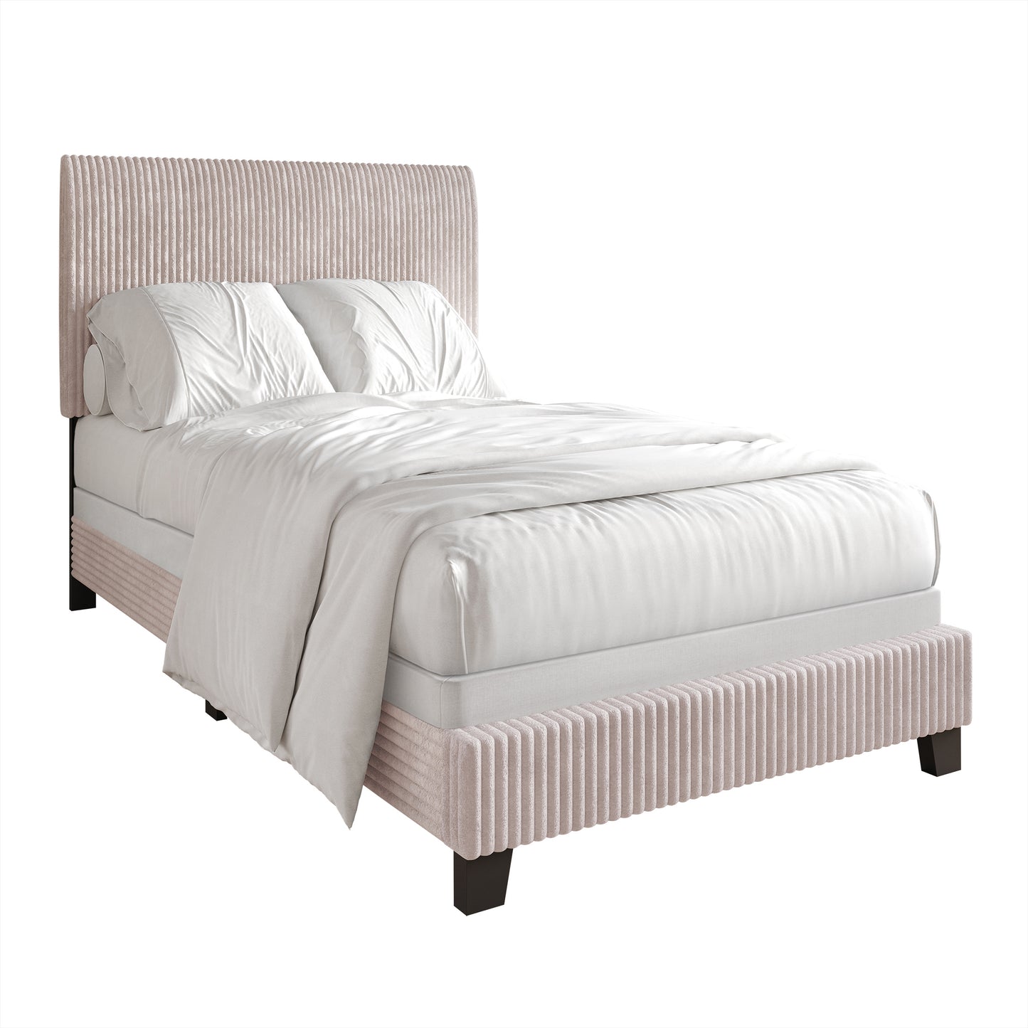 Pravesh and Chic Velvet Upholstered Bed