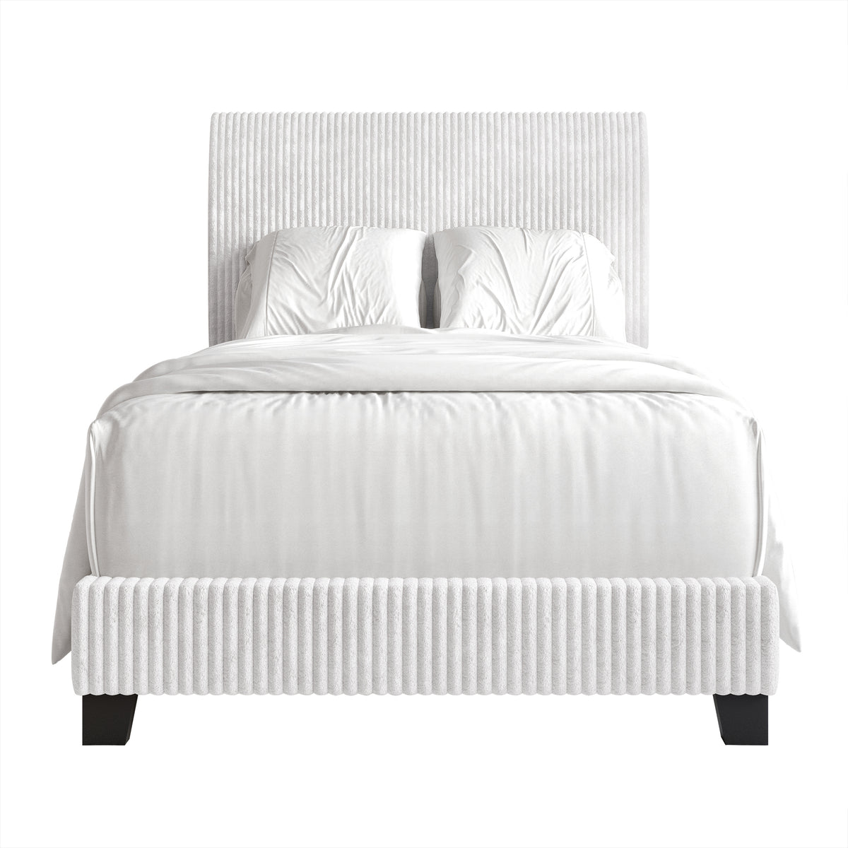 Pravesh and Chic Velvet Upholstered Bed