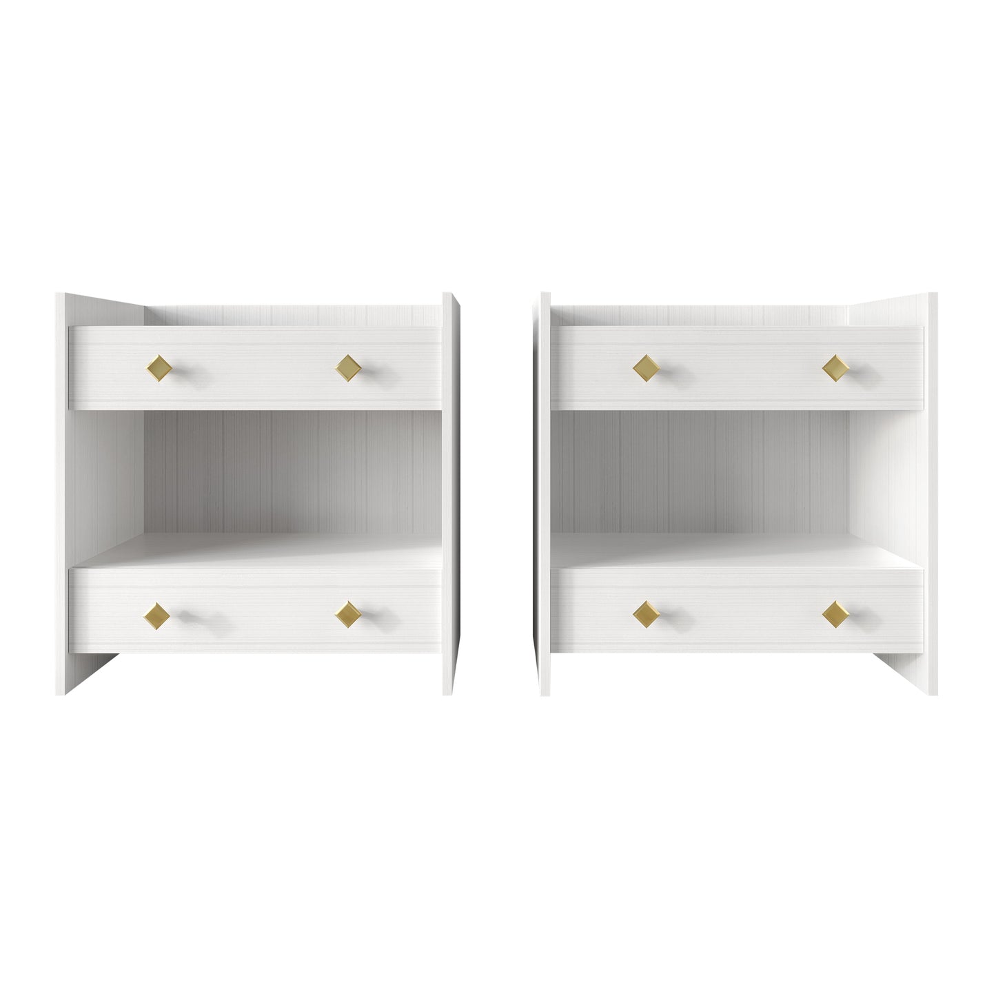 Caryll Mid-Century Modern 2 Piece Nightstand