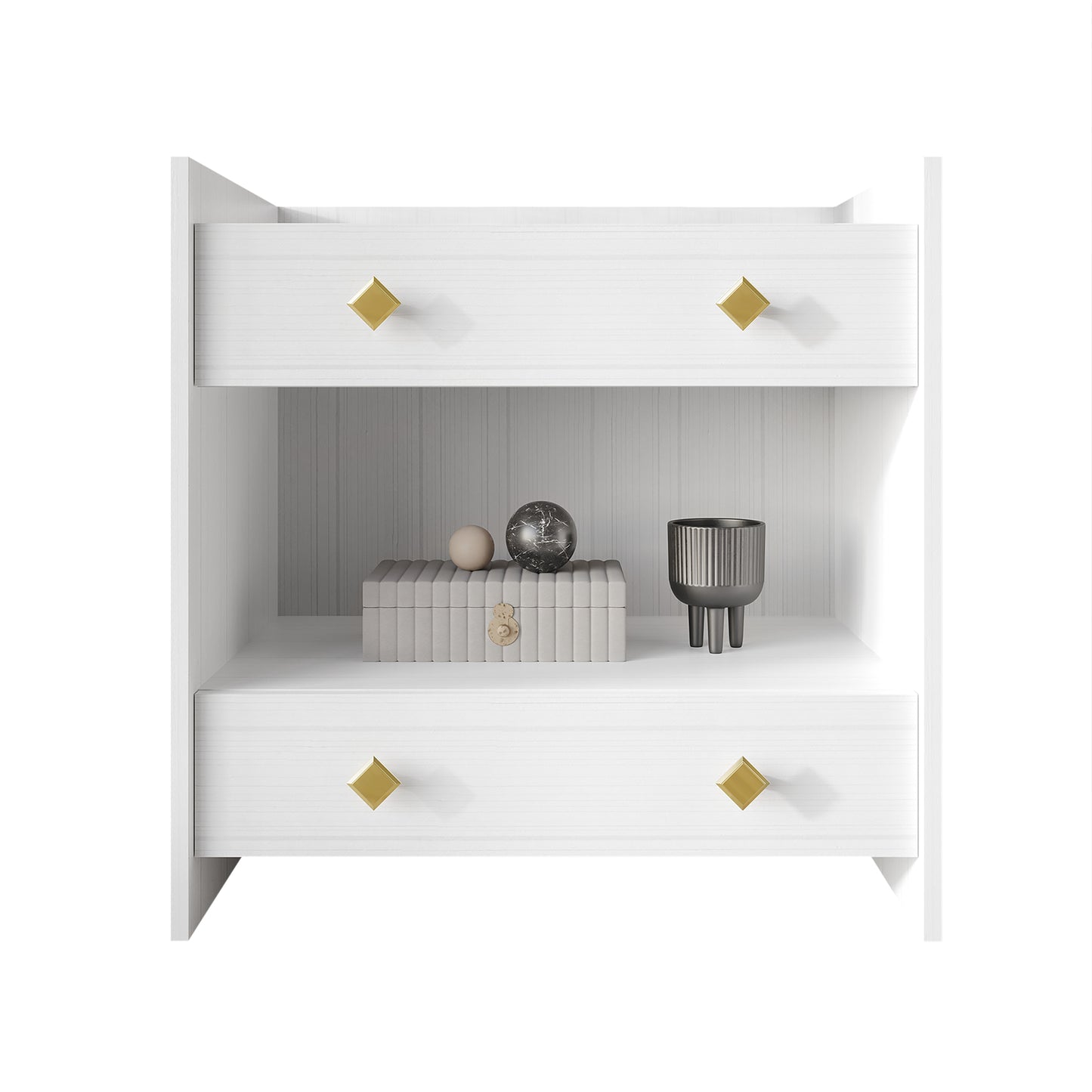 Caryll Mid-Century Modern 2 Piece Nightstand