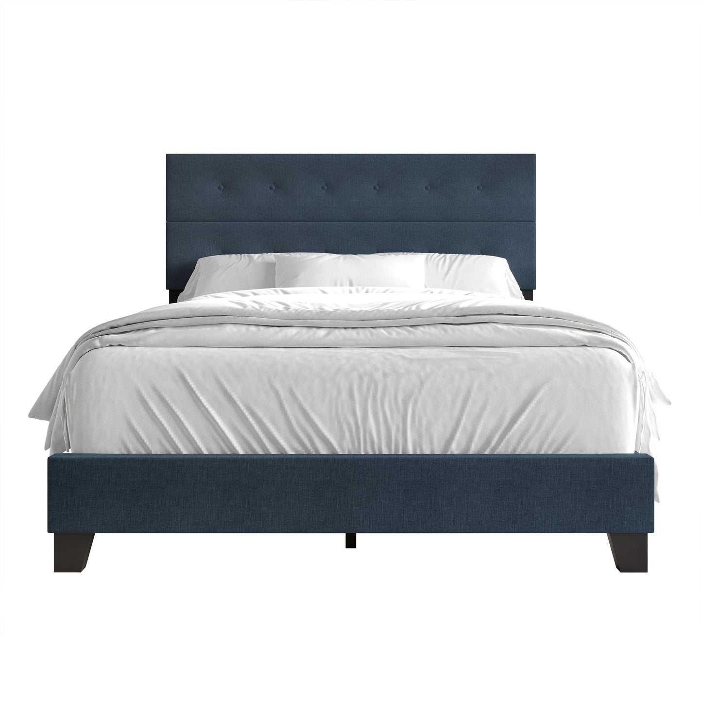 Sherlyne Button Tufted Upholstered Linen Bed