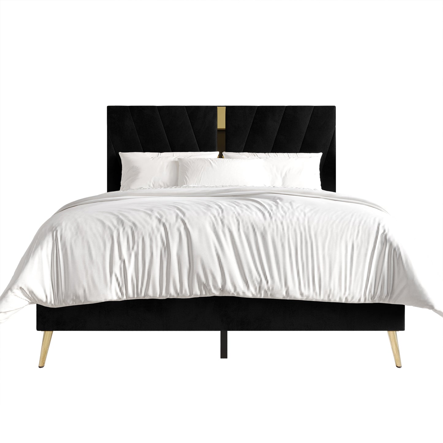 Amapola Velvet Upholstered Bed