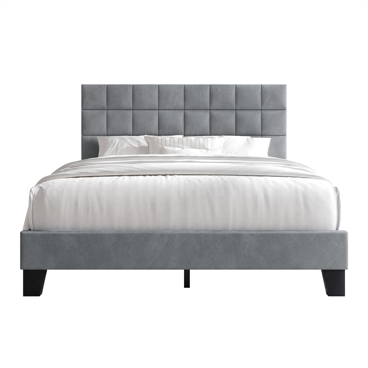 Cheneka Velvet Platform Bed