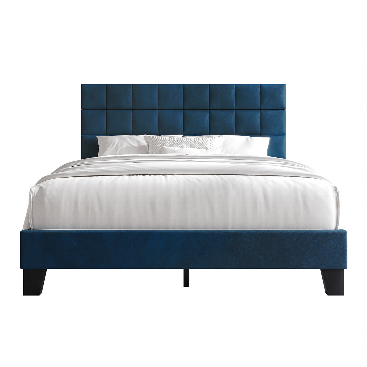 Cheneka Velvet Platform Bed