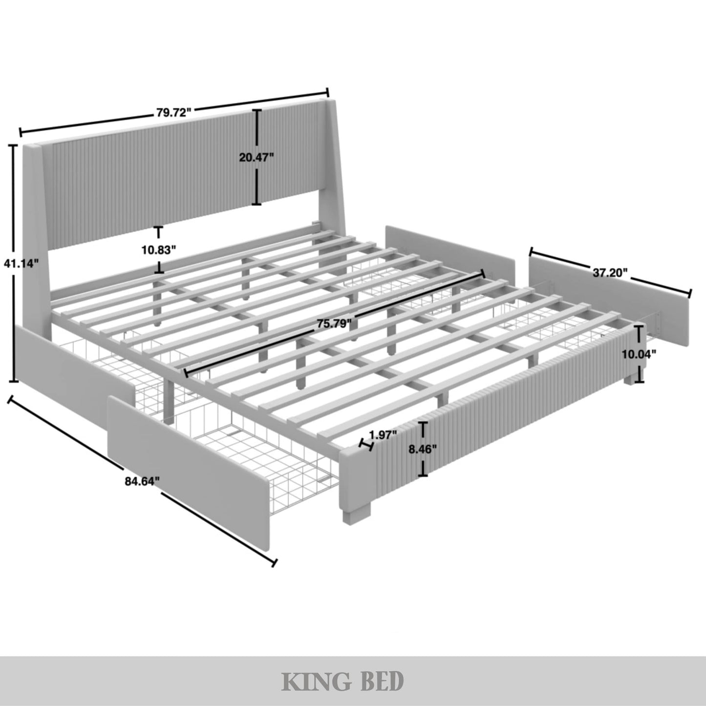 Eliset Corduroy Luxurious Bed