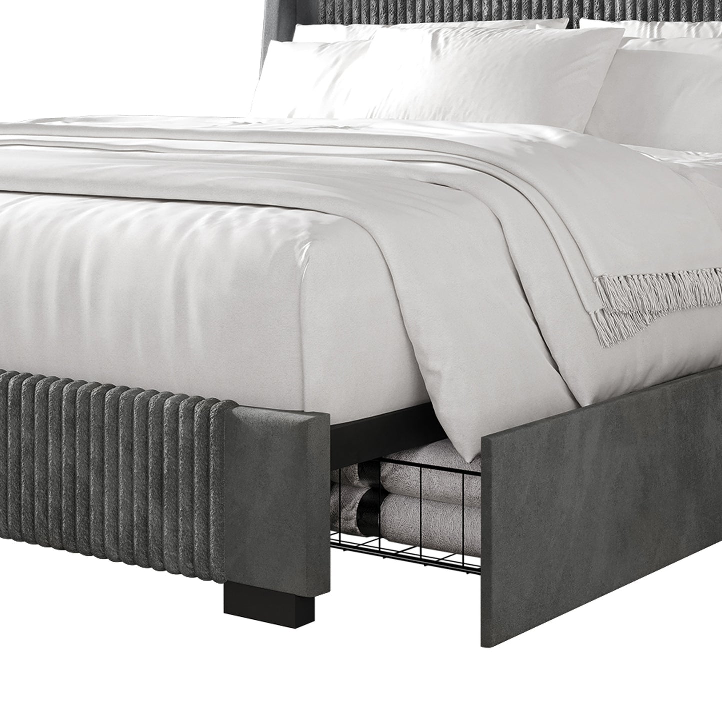 Eliset Corduroy Luxurious Bed