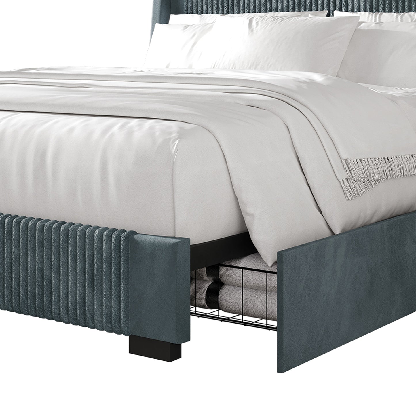 Eliset Corduroy Luxurious Bed