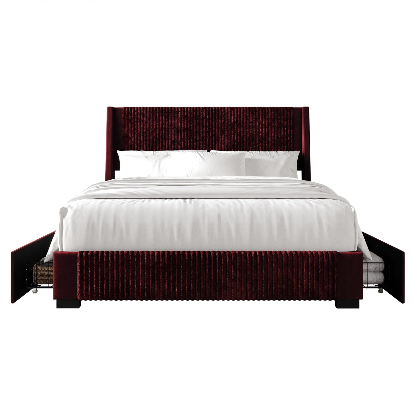 Eliset Corduroy Luxurious Bed