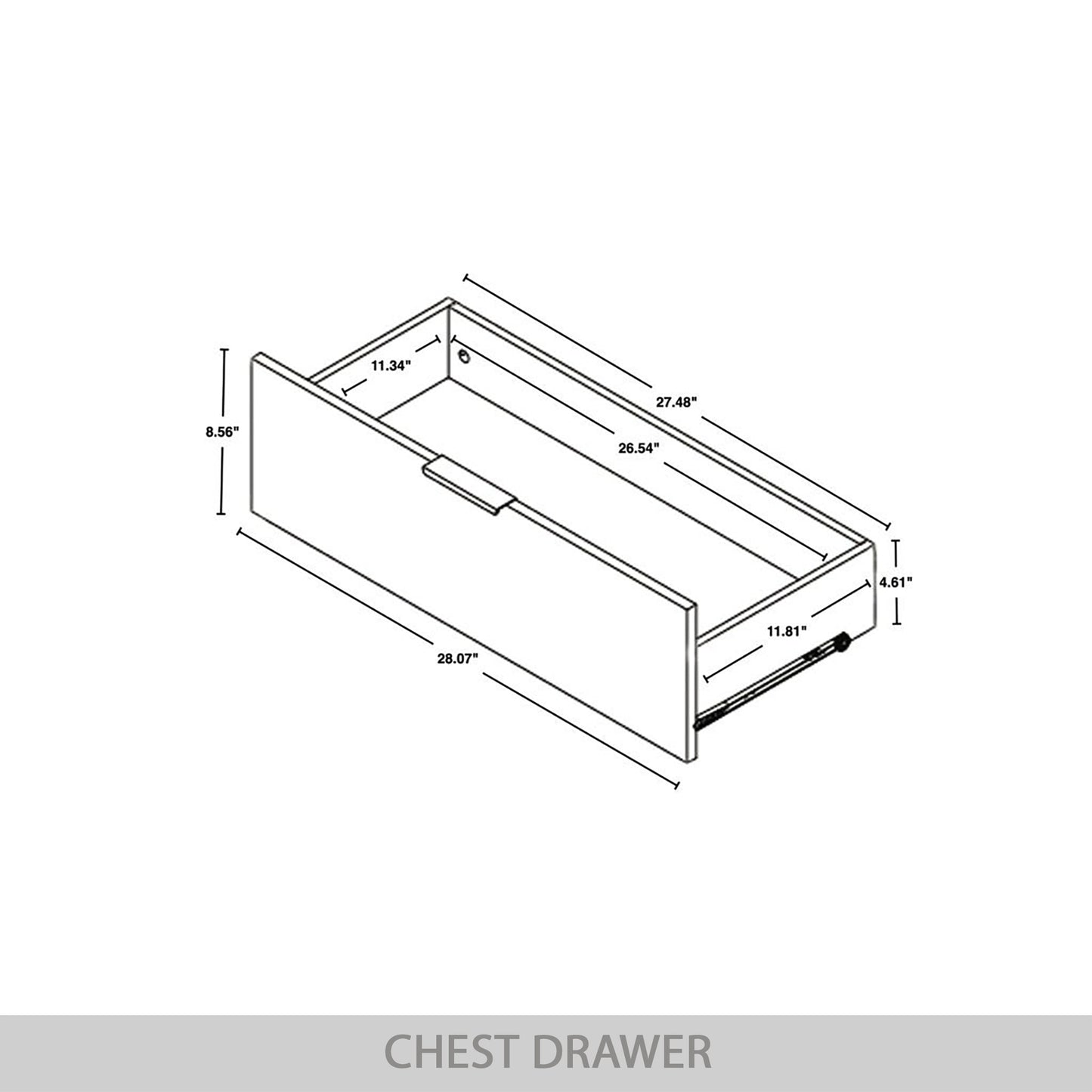 Rafiat 4-Drawers Wooden Chest