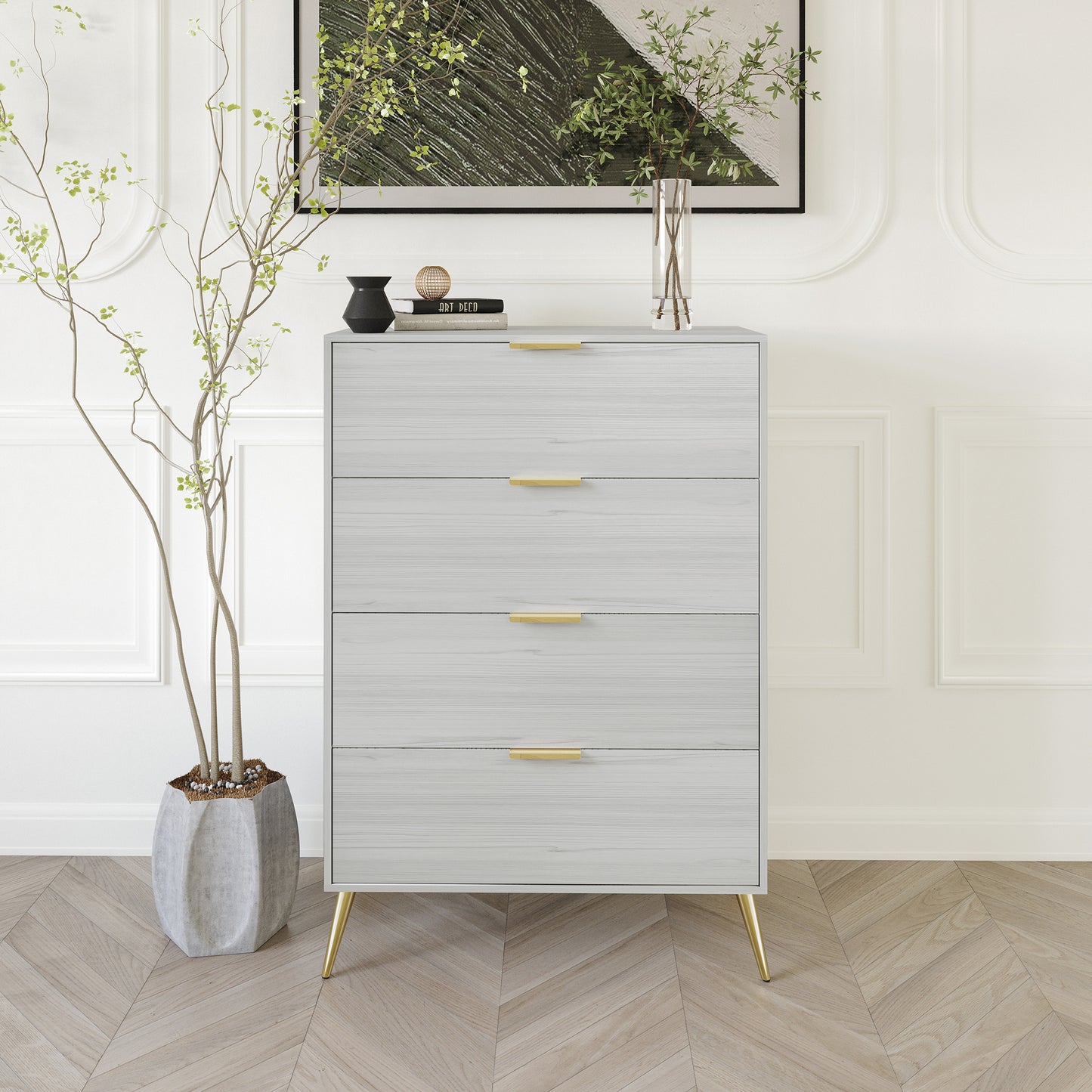 Rafiat 4-Drawers Wooden Chest