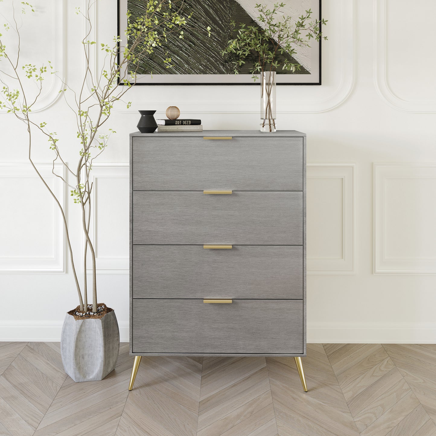 Rafiat 4-Drawers Wooden Chest