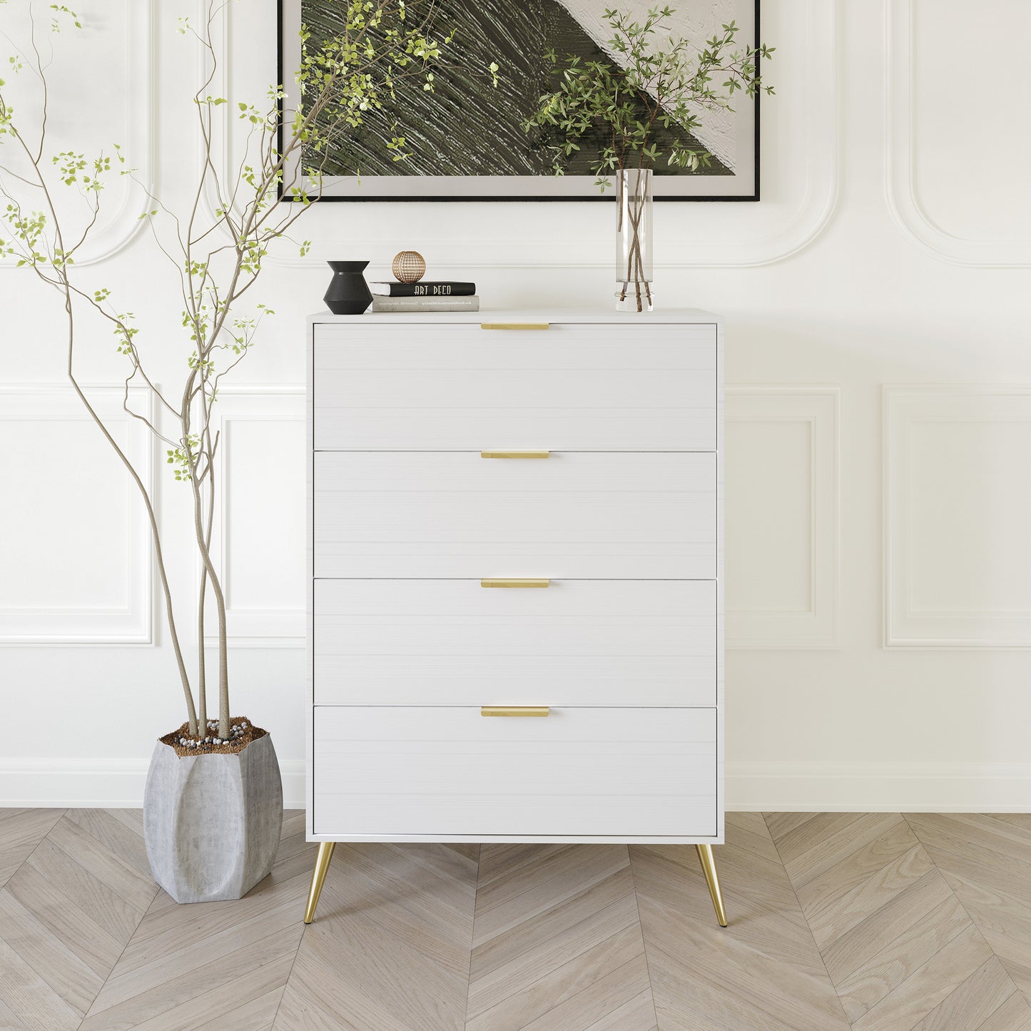 Rafiat 4-Drawers Wooden Chest