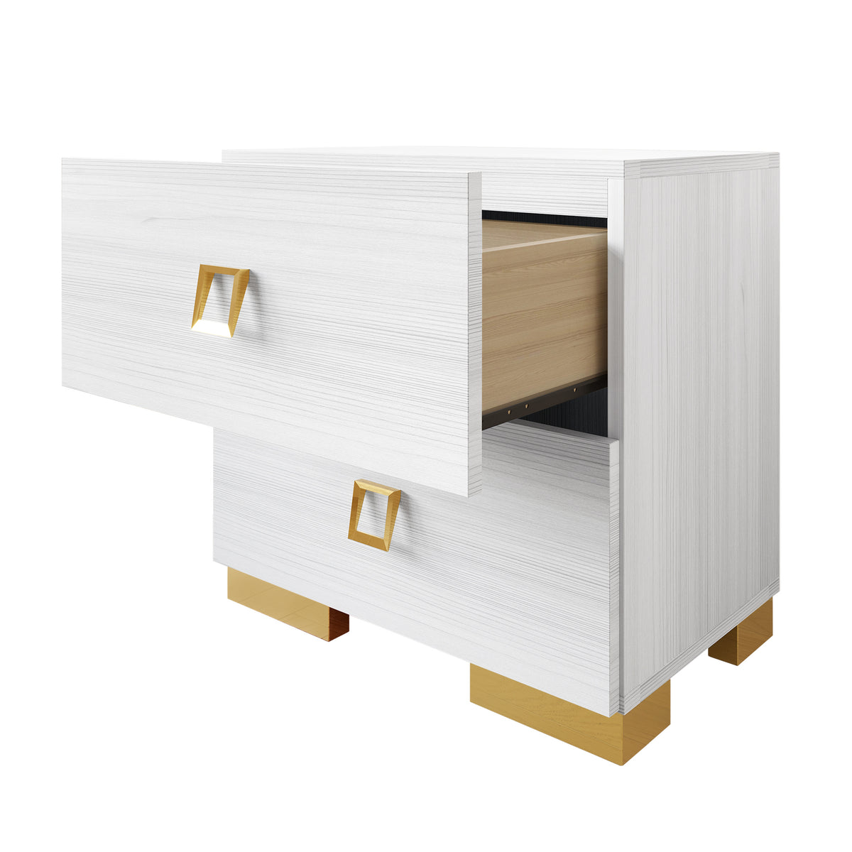 Matsuko Modern 2-Drawers Nightstand