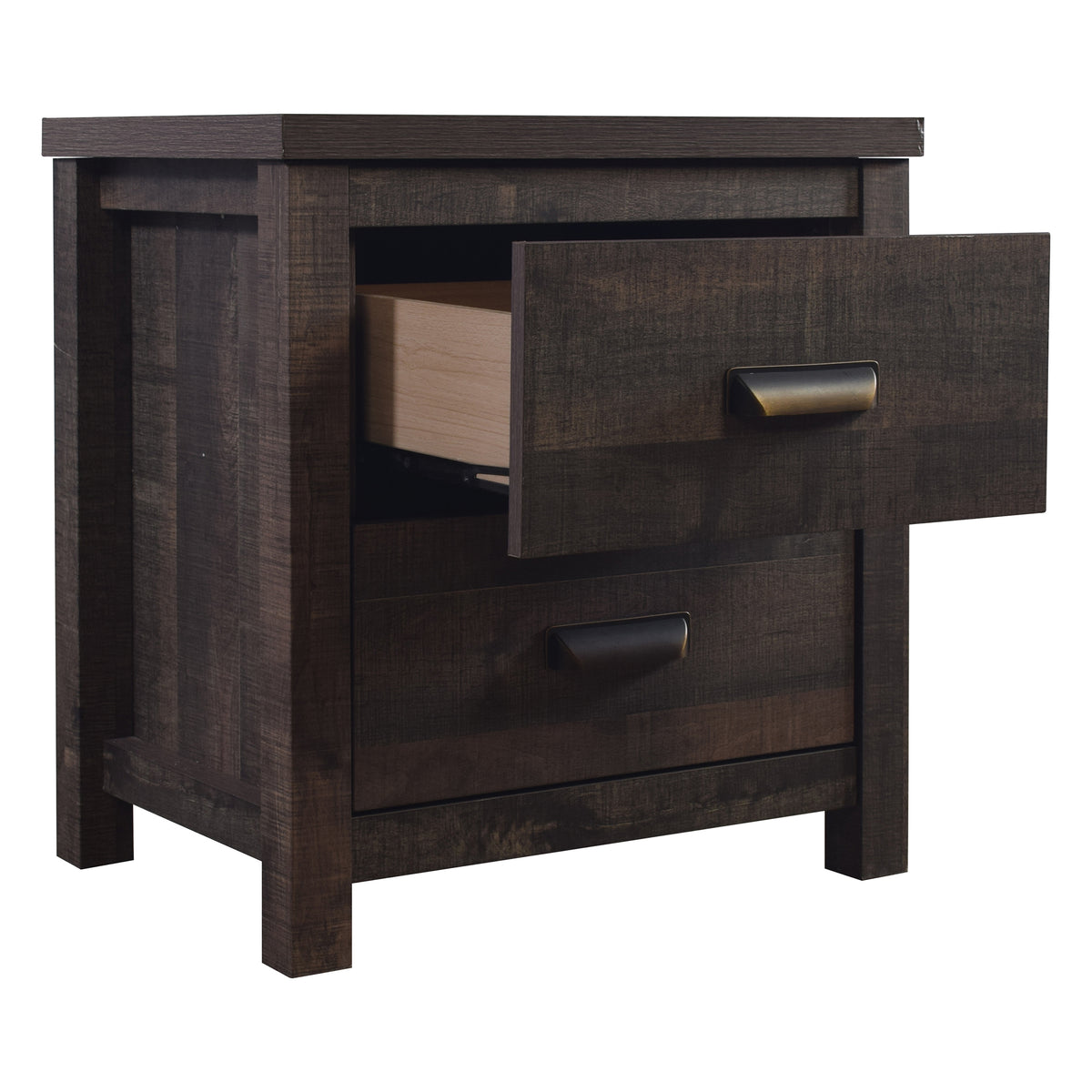 Niglaes Classic 2-Drawers Wooden Nightstand