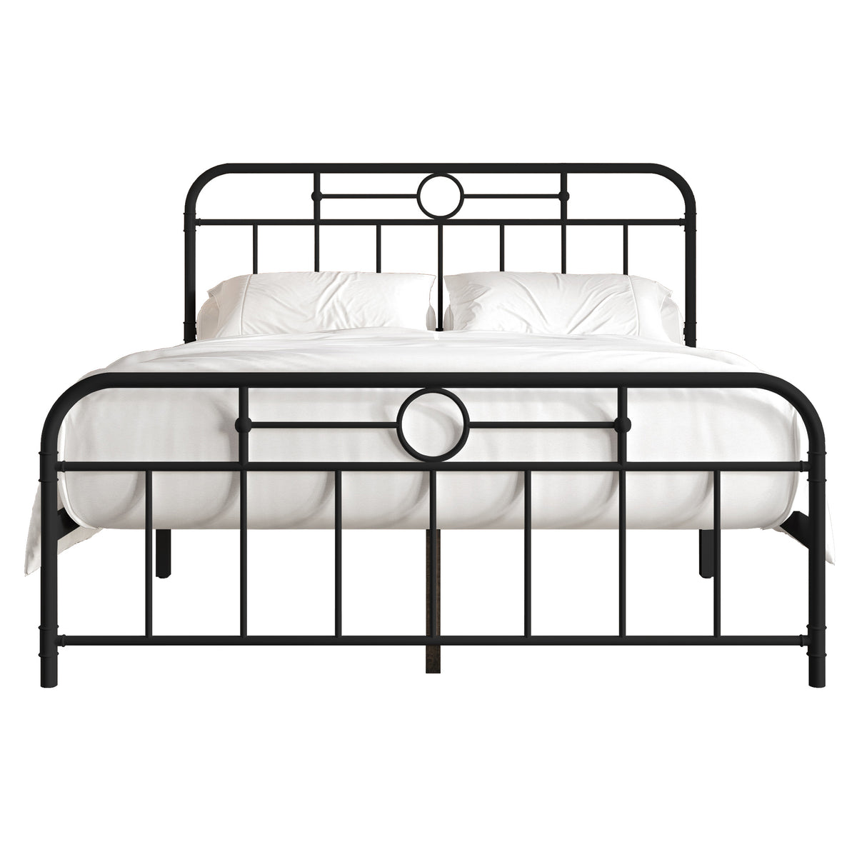 Avier Curved Edge Metal Platform Bed