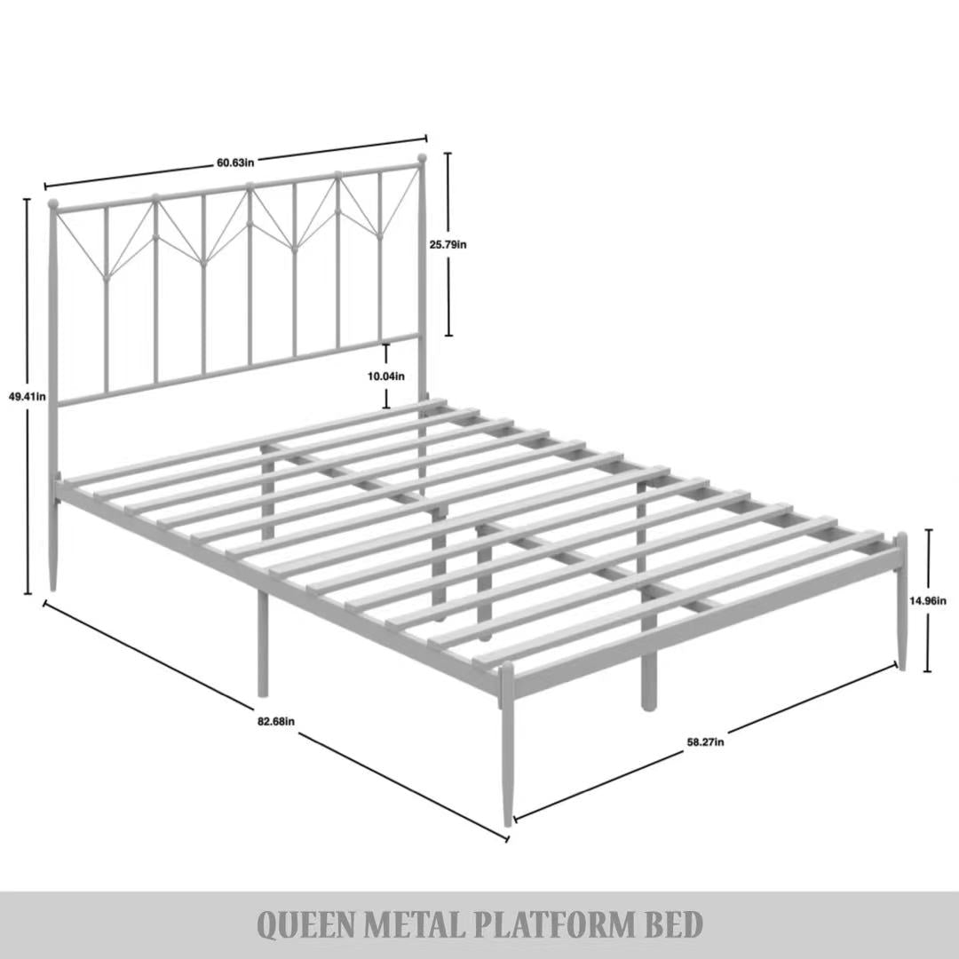 Kricia Metal Platform Bed