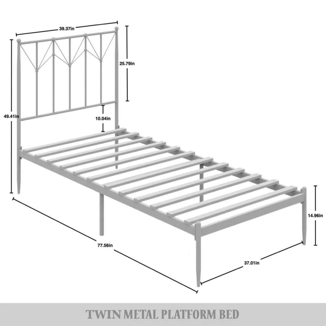 Kricia Metal Platform Bed