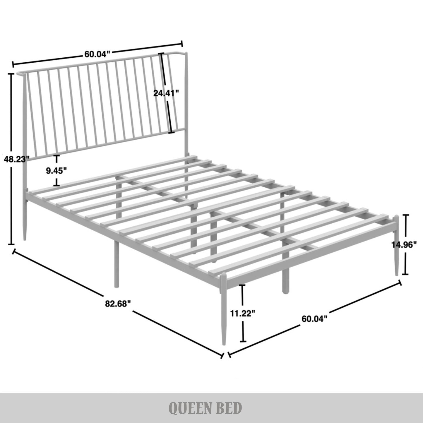 Rashae Metal Platform Bed