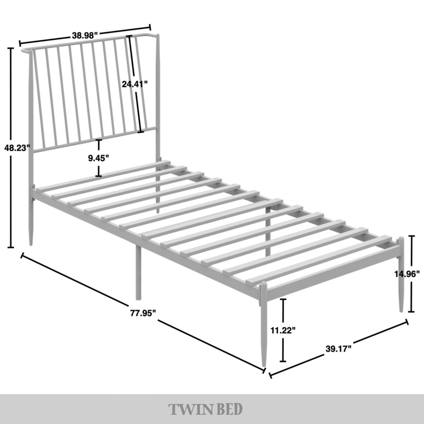 Rashae Metal Platform Bed