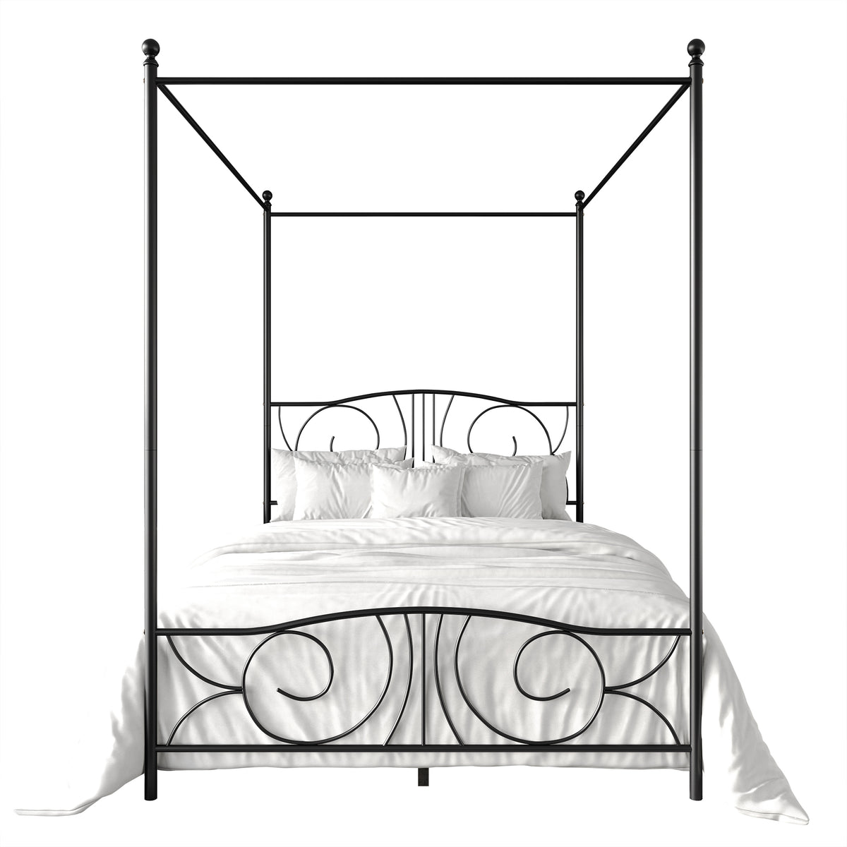 Zaniyha Metal Canopy Bed