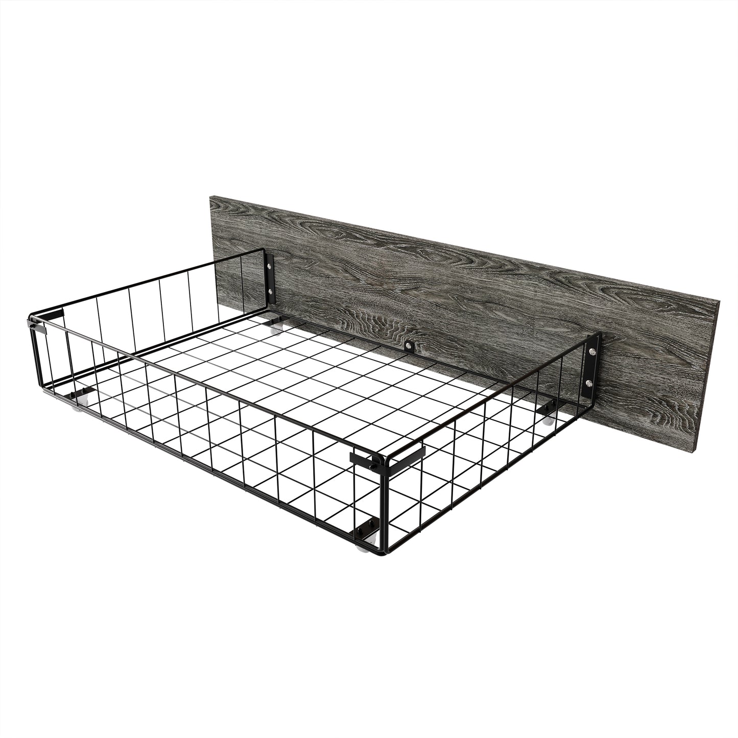 Annagreth Contemporary Metal Platform Bed with 4 Metal Drawers