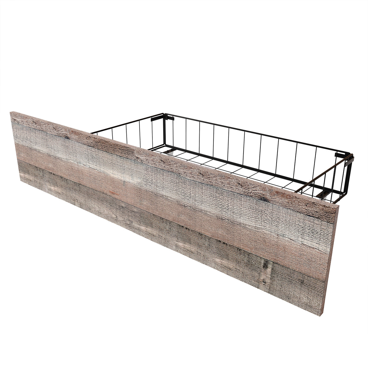 Annagreth Contemporary Metal Platform Bed with 4 Metal Drawers