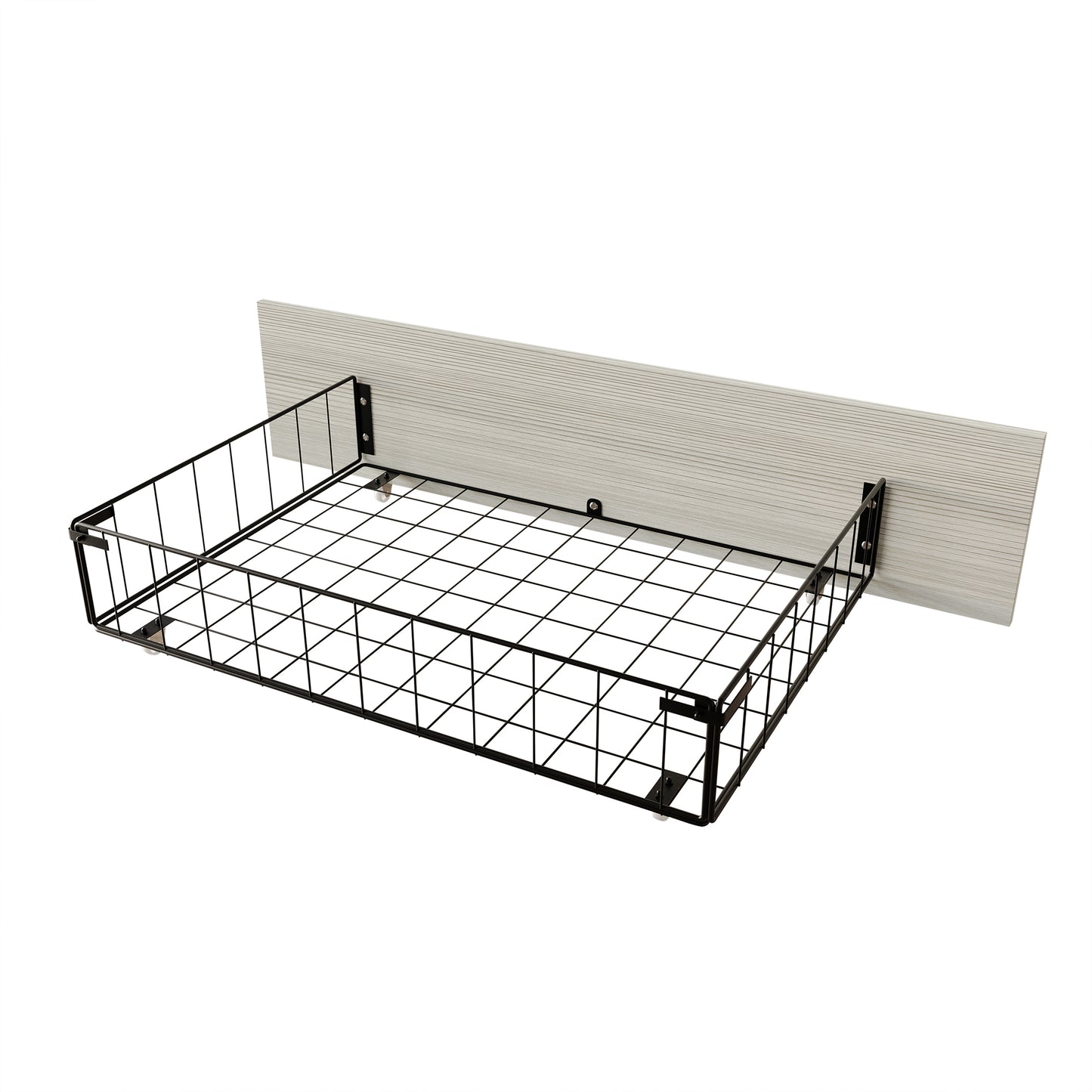 Khadijia Modern Metal Platform Bed with 4 Metal Drawer