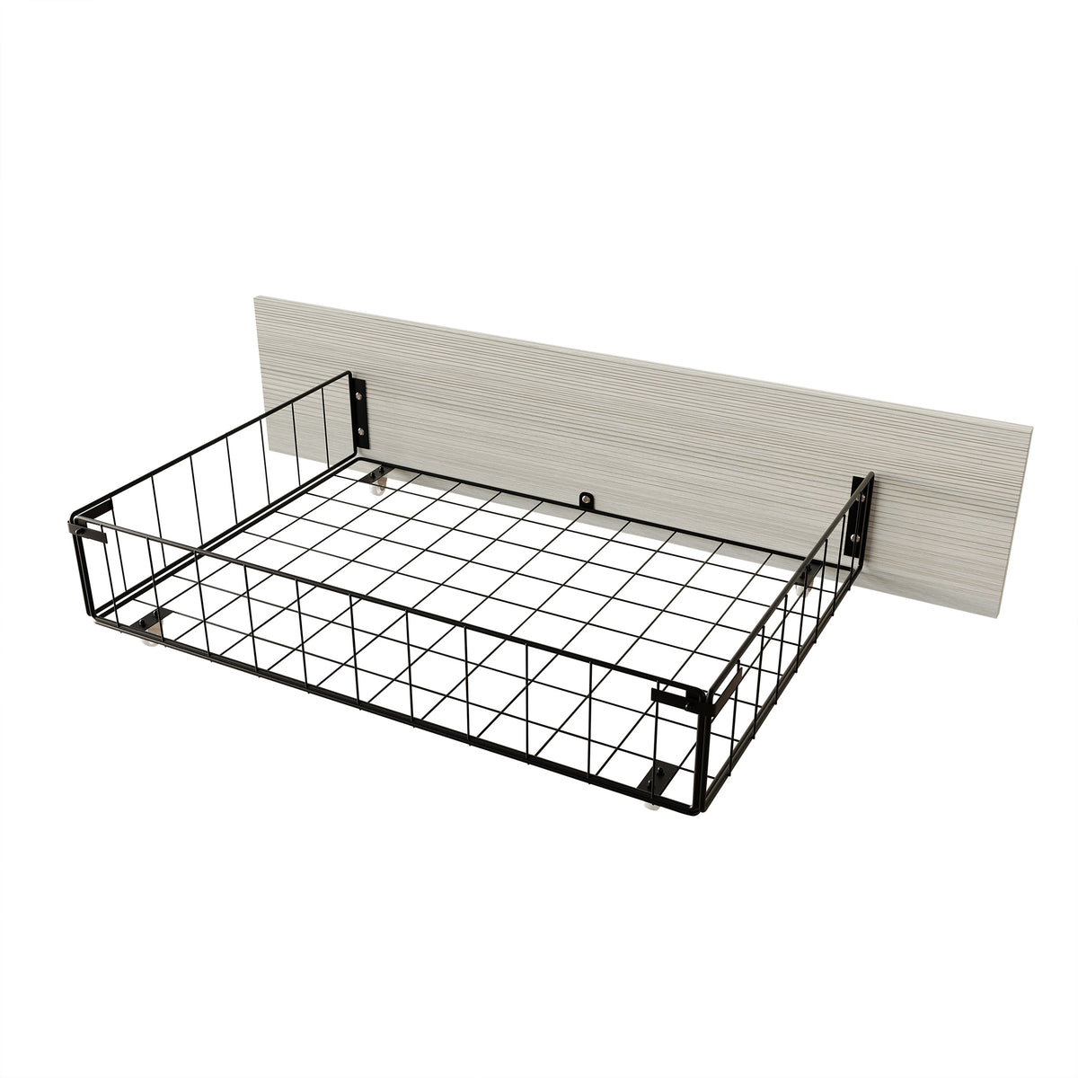 Khadijia Modern Metal Platform Bed with 4 Metal Drawer