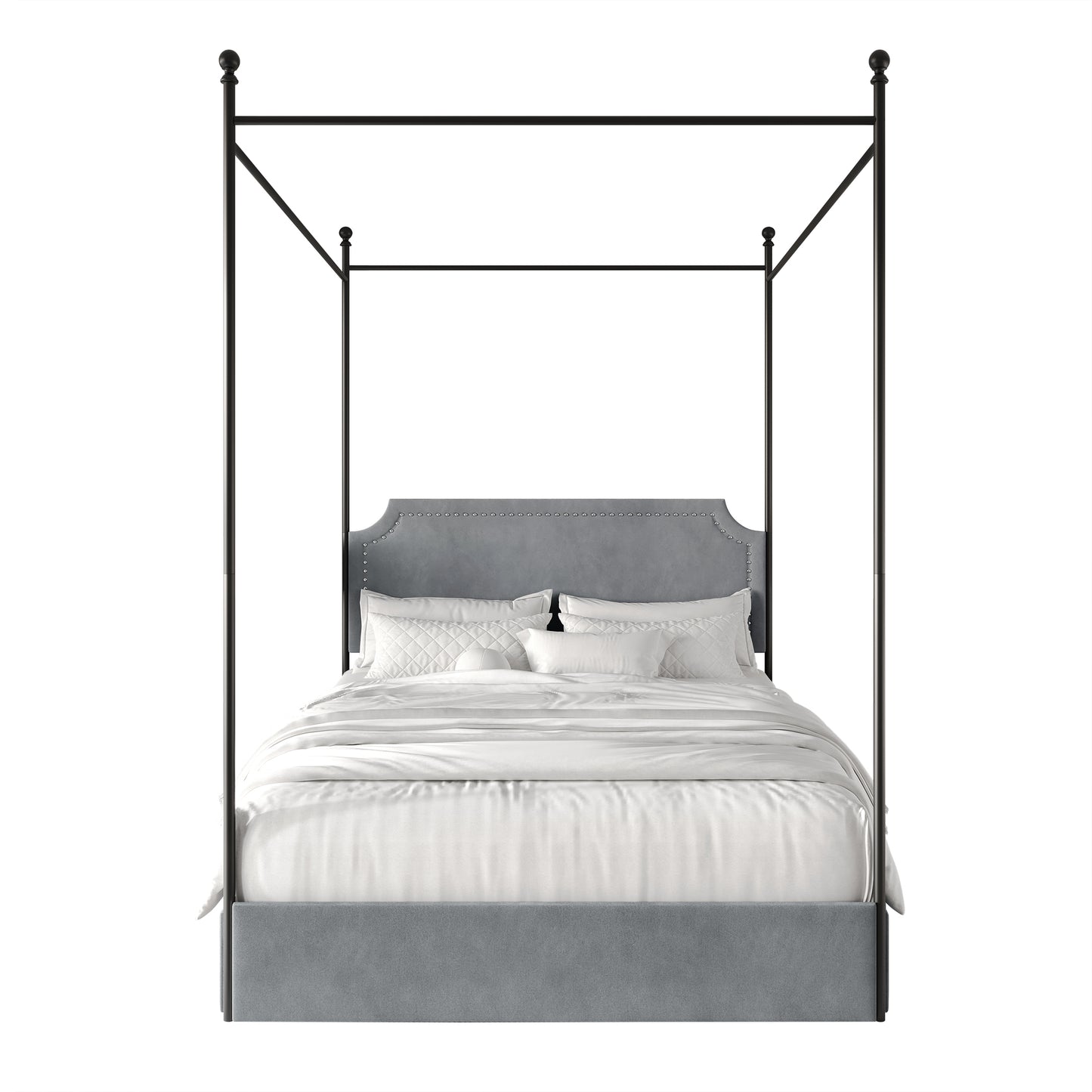 Laurien Chic Metal Canopy Bed