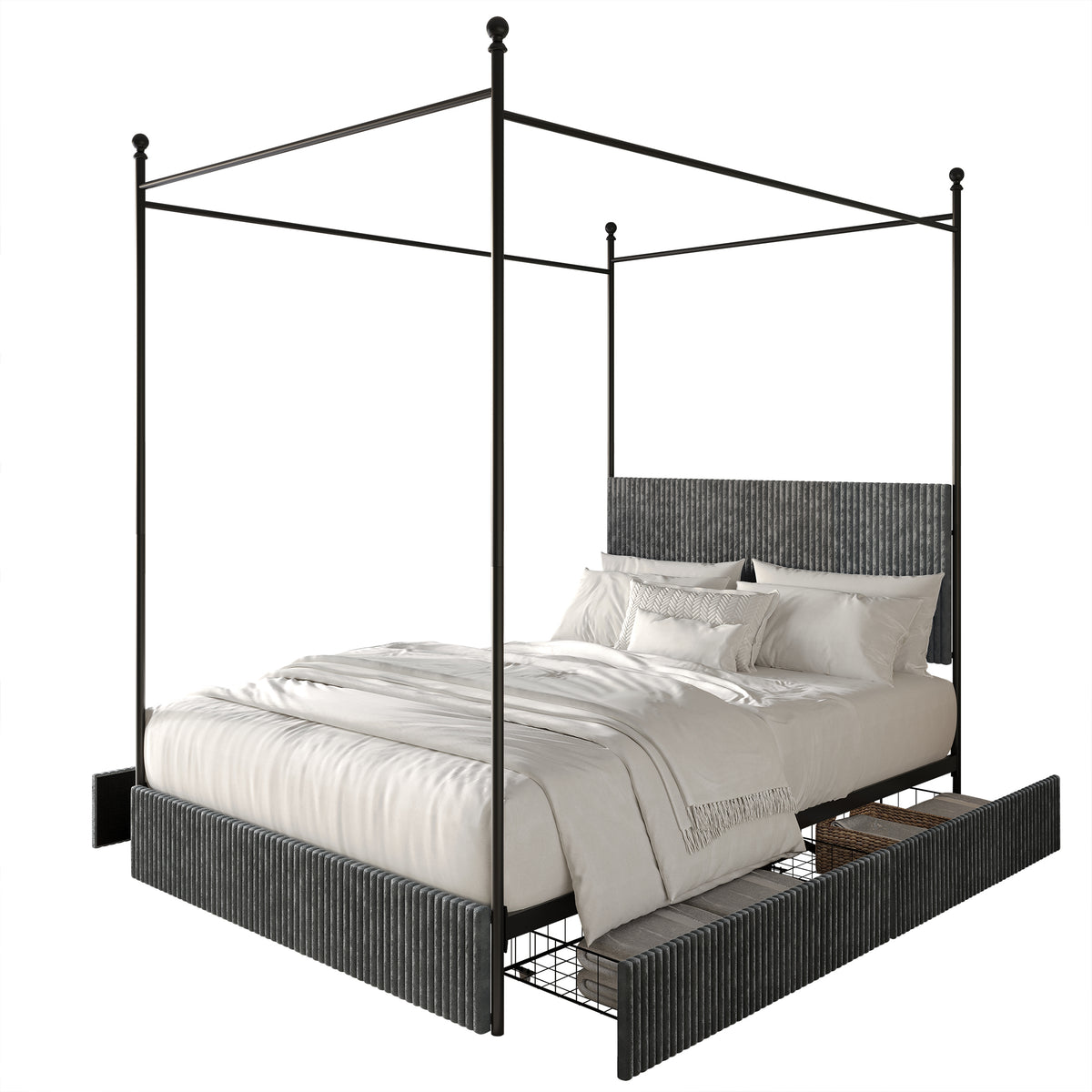 Lauriel Metal Canopy Bed