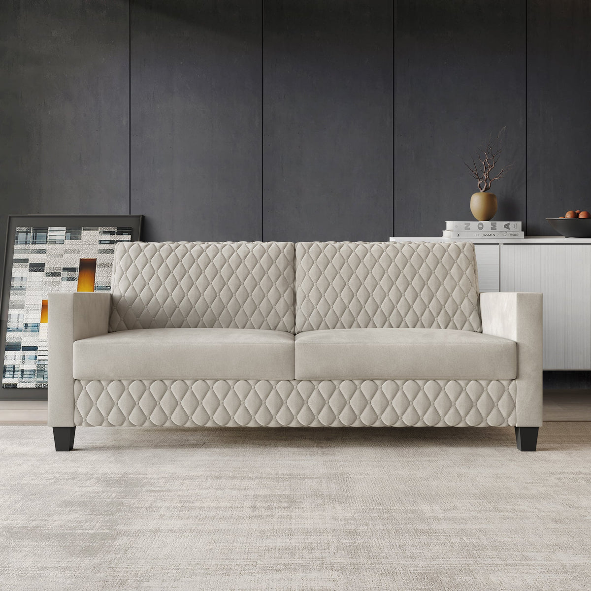 Ludford Velvet Upholstered Sofa