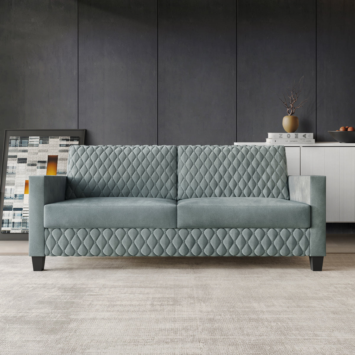 Ludford Velvet Upholstered Sofa