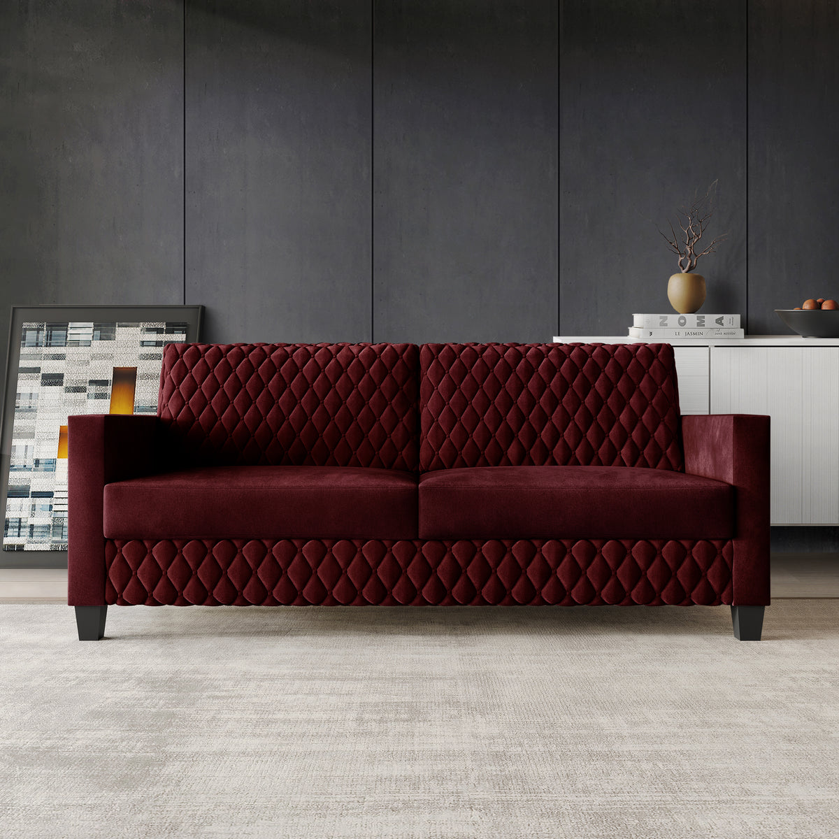 Ludford Velvet Upholstered Sofa